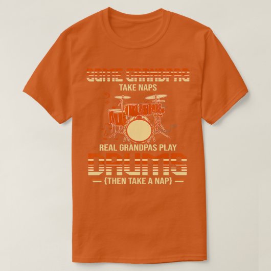 Een paar Grandpas ake Naps Real Grandpas Play Drum T-shirt (Design voorkant)