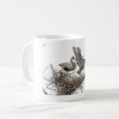 Een paar grote blauwe helden koffiemok (Voorkant links)