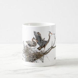 Een paar grote blauwe helden koffiemok