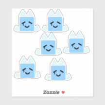 Een paar Happy cube cyaan jsab sticker