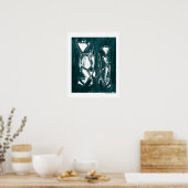 Een paar hedendaagse Abstracte Art MC Belkadi 16x2 Poster (Keuken)