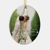 Een paar heren en mevrouw Eerste Kerstfeestdag Keramisch Ornament (Rechts)