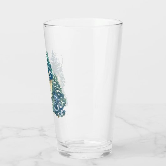 Een paar herten in het winterbos glas (Links)