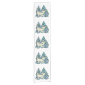 Een paar herten in het winterbos korte tafelloper (Voorkant)