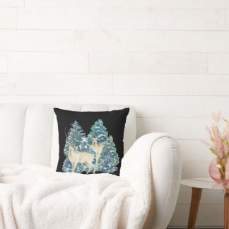 Een paar herten in het winterbos kussen