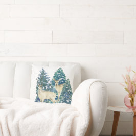 Een paar herten in het winterbos kussen