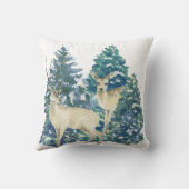 Een paar herten in het winterbos kussen (Achterkant)