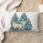 Een paar herten in het winterbos kussen (Deken)