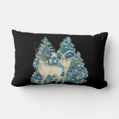 Een paar herten in het winterbos kussen (Achterkant)