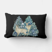 Een paar herten in het winterbos kussen (Voorkant)