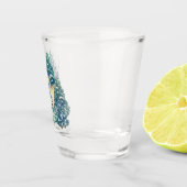 Een paar herten in het winterbos shot glas (Rechts)