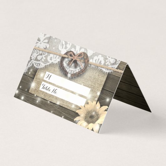 Een paar Hoefijzers Hart Weddenschappen Tafel Esco Kaart (Voorkant)