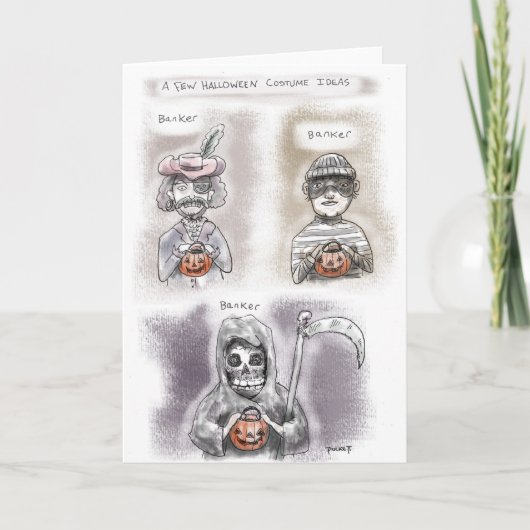 Een paar Ideeën van het Kostuum van Halloween Kaart (Voorkant)