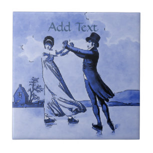 Een paar ijsschokkende tegel, een Nederlandse kijk Tegeltje