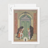 Een paar in Candlelight, illustratie uit 'Les Li' Briefkaart (Voorkant / Achterkant)