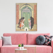 Een paar in Candlelight, illustratie uit 'Les Li' Canvas Afdruk (Insitu (Woonkamer))