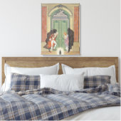 Een paar in Candlelight, illustratie uit 'Les Li' Canvas Afdruk (Insitu (Slaapkamer))