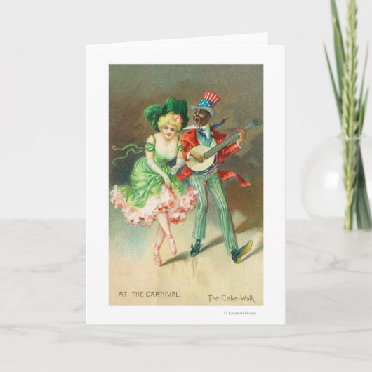 Een paar in Costume Doing the Cake-Walk Kaart (Voorkant)
