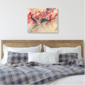 Een paar in de lente canvas afdruk (Insitu (Slaapkamer))