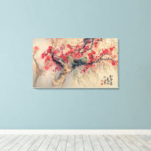 Een paar in de lente canvas afdruk (Insitu (Houten vloer))