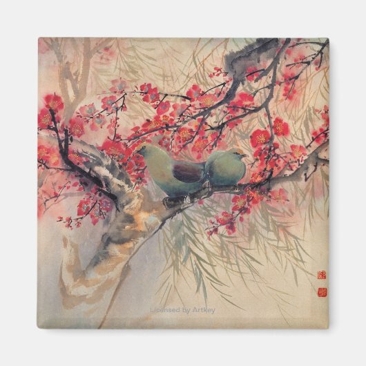 Een paar in de lente magneet (Voorkant)