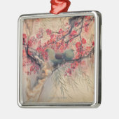 Een paar in de lente metalen ornament (Links)