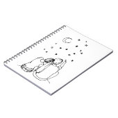 Een paar in de liefde zit en telt de sterren in de notitieboek (Linkerzijde)