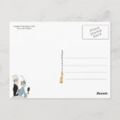 Een paar in de ruimte briefkaart (Achterkant)