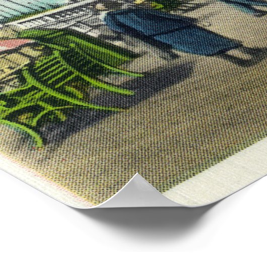 Een paar in een rolstoelschaal poster (Hoek)