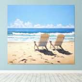 Een paar in het Paradijs Realisme Schilderen Digit Canvas Afdruk (Insitu (Houten vloer))