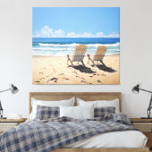 Een paar in het Paradijs Realisme Schilderen Digit Canvas Afdruk (Insitu (Slaapkamer))