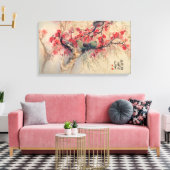 Een paar in voorjaar canvas afdruk (Insitu (Woonkamer))