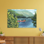 Een paar kanoestellen op een meer canvas afdruk (Insitu (Woonkamer))