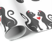 Een paar katteliefhebbende herfst - Kies achtergro Cadeaupapier (Rol Hoek)