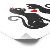 Een paar katteliefhebbende herfst - Kies achtergro Foto Afdruk (Hoek)