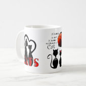 Een paar katten thuis koffiemok (Voorkant links)