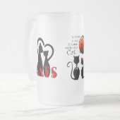 Een paar katten thuis matglas bierpul (Voorkant links)