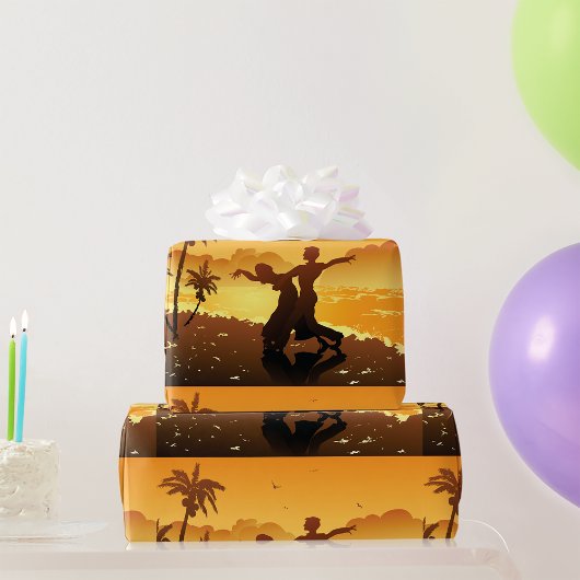 Een paar keer dansen op het bakpapier voor de buis cadeaupapier