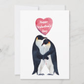 Een paar keizer Pinguins Valentijn Dag Kaart (Voorkant)