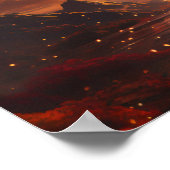 Een paar kijken naar de zonsondergang samen poster (Hoek)