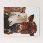 Een paar koeien kletsen legpuzzel (Horizontaal)