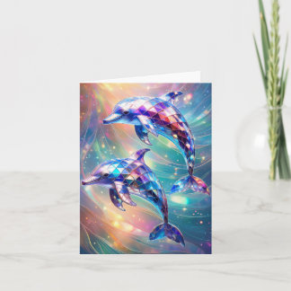 Een paar kristallen dolfijnen kaart
