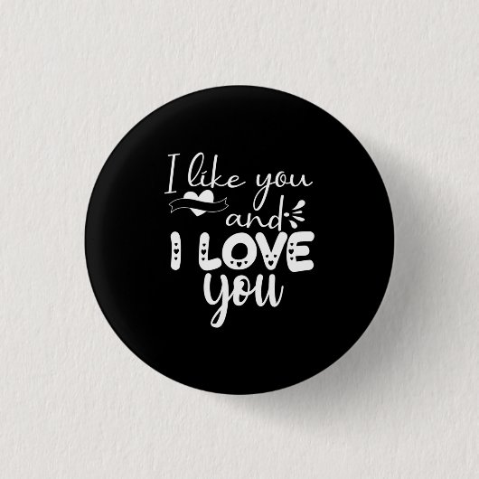 Een paar kunst die ik van jou hou ronde button 3,2 cm (Voorkant)