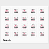 Een paar kunst geeft het leven vierkante sticker (Vel)