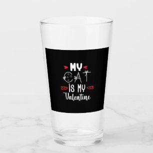 Een paar kunst mijn kat is mijn Valentijn Glas