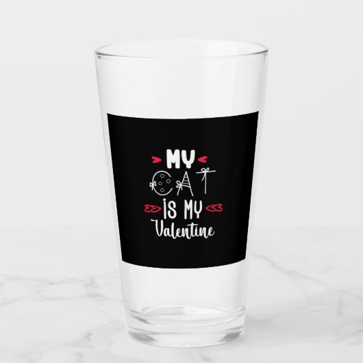 Een paar kunst mijn kat is mijn Valentijn Glas (Voorkant)