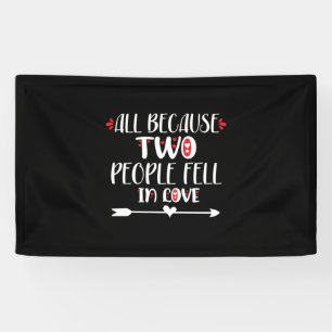 Een paar kunst twee mensen voelen liefde spandoek