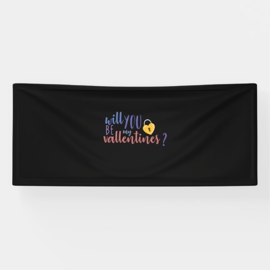 Een paar kunst wordt mijn Valentijn. Spandoek (Horizontaal)