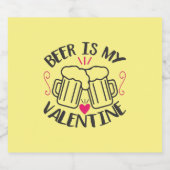 Een paar kunstbier is mijn Valentijn Bier Etiket (Enkel label)