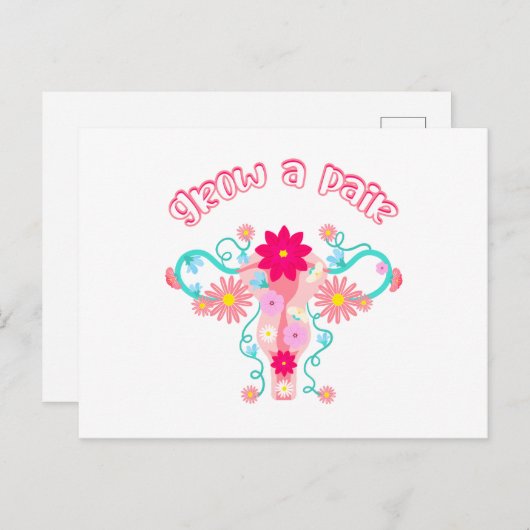 een paar laten groeien - feministische rechten voo briefkaart (Voorkant / Achterkant)